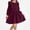 Wine, variant on Teylalorva Girl's Dresses (3-8), Crew Neck Long Sleeve Casual Dresses Soft Comfort Daily Outfit Indoor Outdoor Wearing Brown Size 110