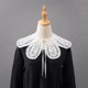 thumbnail image 2 of Blusa bordada desmontable con cuello falso de encaje para mujer, 2 of 2