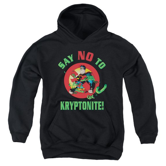 Superman - Say No To Kryptonite - Youth Hooded Sweatshirt - X-Large