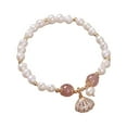 thumbnail image 2 of Fiudx Pulsera de Perlas, Amuleto de Perla de Agua Dulce Hipoalergénico, Pulsera de Aventurina de La Suerte, Accesorio de Perla con Diseño Apacible, Regalo de Moda para Mujer, Talla Ajustable, 2 of 3