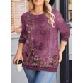 thumbnail image 5 of Weardear Plus Size Tops for Women Pleated Puff Long Sleeve Shirts Fall Tunic Top, 5 of 6