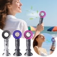 thumbnail image 4 of Portable Bladeless Handheld Fan, Rechargeable 2000mAh Battery Operated Fan with 3 Speed Settings, Personal Mini Desk Fan with Base for Home Office Travel, USB Charging Small Cooling Fan, 4 of 8