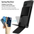 thumbnail image 2 of for Galaxy A22 Case Wallet Cover 4-Card Credit Card Holder ID Slot Scratch Resistant Dual Layer Hybrid Protective Hard Shell Rugged TPU Bumper Armor Case for Samsung Galaxy A22 5G Black, 2 of 7