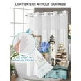 thumbnail image 4 of No Hook Cloth Fabric Shower Curtain with Snap in Liner, Vintage Lighthouse Coastal Waterproof Shower Curtains Set with See Through Top Window, Nautical Ocean Sea Retro Art Bath Curtains 72"x78", 4 of 6