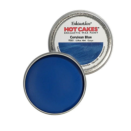 UPC: 0813043011038 | Enkaustikos Hot Cake Encaustic Wax Paint  1.5 oz. Tin  Cerulean Blue