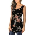 thumbnail image 5 of KISSMODA Women's Tank Tops Summer Sleeveless Pleated Floral Print Casual Tunic Blouse, 5 of 5