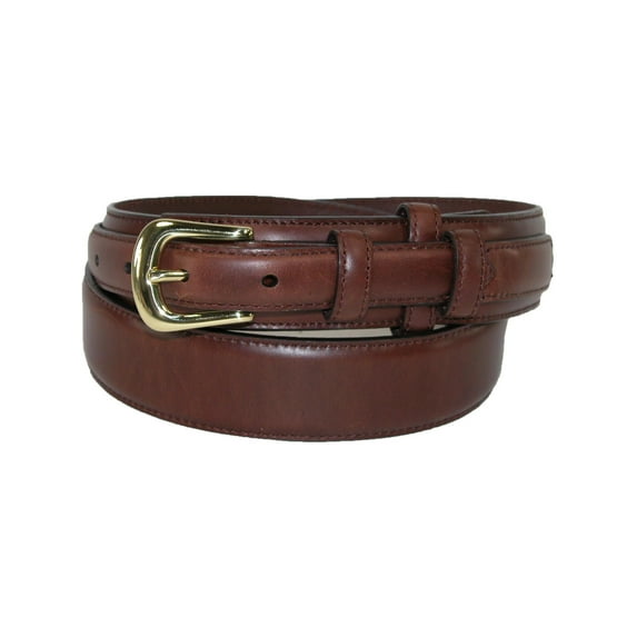 Belt Mens Western Leather Basic Ranger Feathered Edge Brown 2058