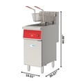 thumbnail image 3 of 40 lb. Commercial Electric Floor Fryer, 240V 3-Phase in Stainless-Steel (KM-FDF40-EE), 3 of 14