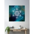 thumbnail image 2 of Metatrons Cube Sacred Geomtery Poster Wall Art, Modern Wall Decor, 30x30 UNFRAMED, 2 of 3