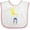 White and Pink, variant on Inktastic Cute Fairy, Fairy On The Moon, Fairy On A Swing Girls Baby Bib