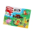 thumbnail image 4 of Tablero de actividades sensoriales de madera para niños, juguete de viaje, juguete de aprendizaje preescolar animal, 4 of 9