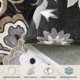 thumbnail image 4 of Alfombra Lahome Floral negra, 160 x 200 cm, lavable, resistente a las manchas, 4 of 7