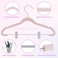 thumbnail image 3 of MAGMALIFE Set de 30 Ganchos de Terciopelo con Pinza Ajustable, 42 cm, Ganchos Antideslizantes y Resistentes, con Gancho Giratorio, Ideal para Pantalones, Faldas, Jeans y Camisas (Rosa), 3 of 8