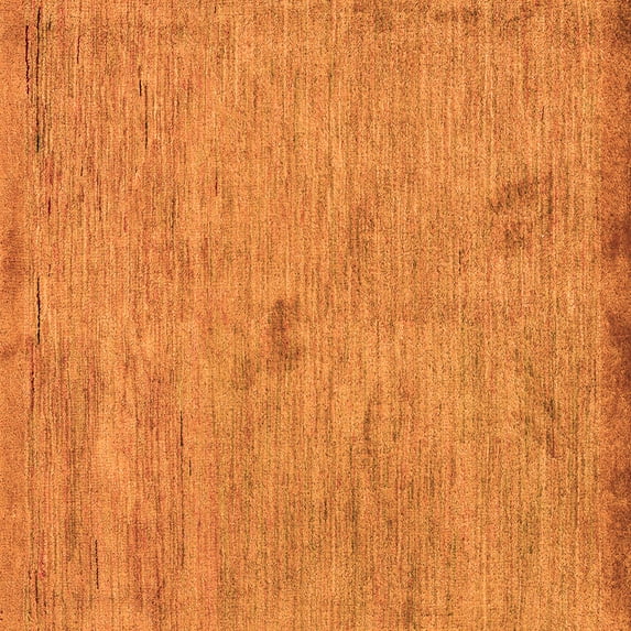 Ahgly Company Indoor Square Abstract Orange Modern Area Rugs, 5' Square