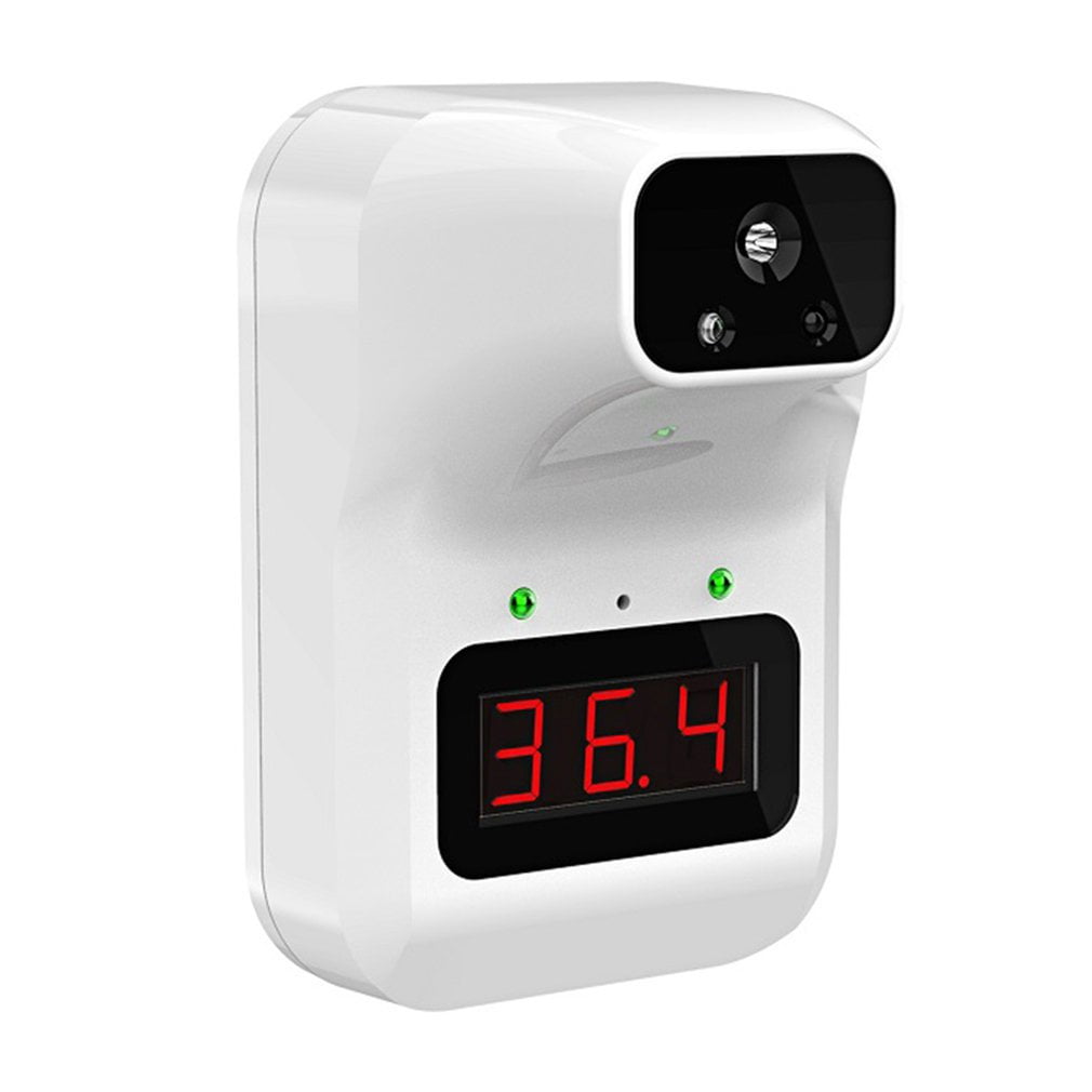 Wall Mounted Infrared Thermometer for Non-Contact Forehead 0.5s Quick Test with Large LCD Display Fever Alarm for Office/Company/Factory/Shop/School/Restaurant Wall Mounted Infrared Thermometer for Non-Contact Forehead 0.5s Quick Test with Large LCD Display Fever Alarm for Office/Company/Factory/Shop/School/Restaurant