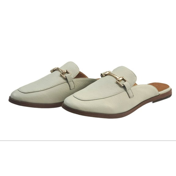 URGE Women's Soft Genuine Leather Fresh Iced Flat Mules, Blue, 6.5