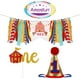 thumbnail image 4 of WORGEOUS Suministros de fiestas para bebés de 3 PC para el primer cumpleaños Circus Carnival Tema Colorido Banner Cake Flag Gat Gat de un año de cumpleaños de un año, 4 of 8