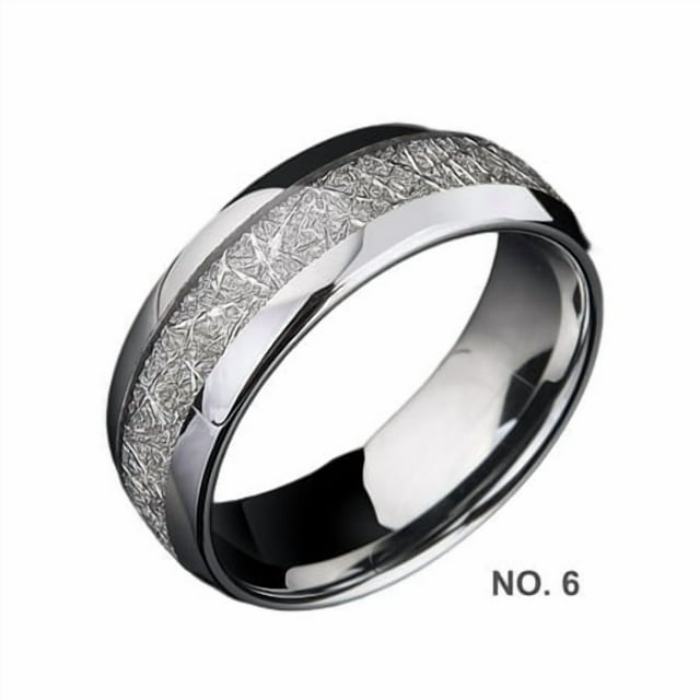 Stainless Steel Ring Jewelry Delicate Rings Dressing Up Decorative Accessory for Wedding Engagement Party Daily Working Silver Size 6