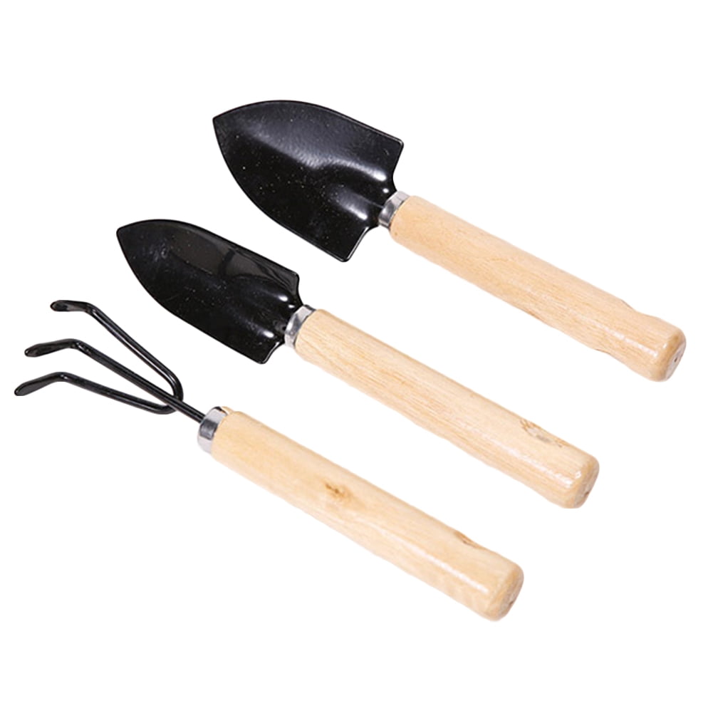 Qilin 3pcs Mini Plant Garden Gardening Tools Set With Wooden Handle 