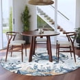 thumbnail image 3 of Blue Crab Coastal Round Area Rug 7Ft Washable Circle Rugs for Dorm Laundry Room, Beach Starfish Nautical Coral Ombre Non-Slip Carpet Floor Mats Indoor Outdoor Carpet Runner Aesthetic Home Decor, 3 of 8