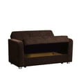 thumbnail image 4 of Ottomanson Magnificence Sleeper Loveseat, Dark Brown Chenille, 4 of 7