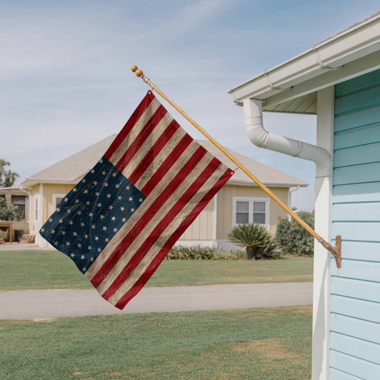 4th of July Flags for Outside 3x5 ft USA Flag Outdoor Flags Double Sided Grommets House Banner Patriotic Stars Red White and Blue Patio Yard Flag for Outdoor Party Porch Independence Day Decor