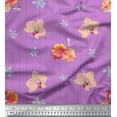thumbnail image 1 of Soimoi Cotton Jersey Fabric Stripe,Wildflower & Orchids Floral Print Fabric by Yard 58 Inch Wide, 1 of 1