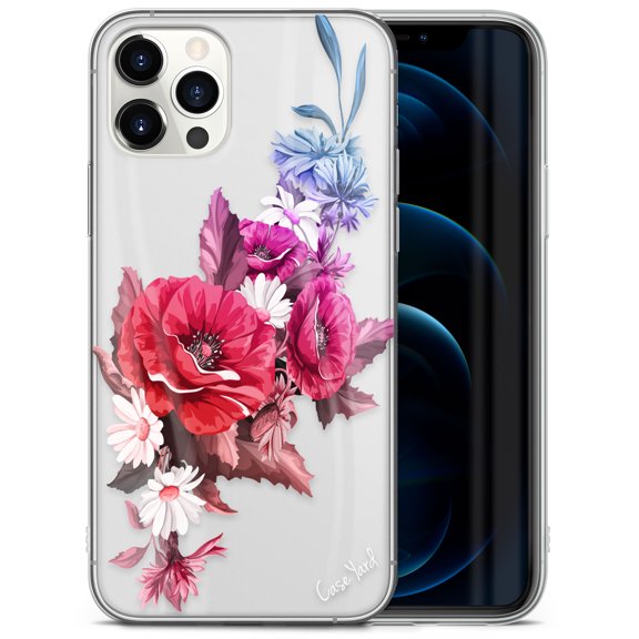 Case Yard iPhone-11-Pro Case Clear Soft & Flexible TPU Ultra Low Profile Slim Fit Thin Shockproof Transparent Bumper Protective Cover Drop Protective Cell Phone Cases (Hawaii Bouquet)