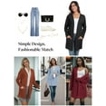 thumbnail image 4 of Gleelist Women's Casual Knit Open Front Cardigan Lightweight Long Sleeve with Pockets, 4 of 8