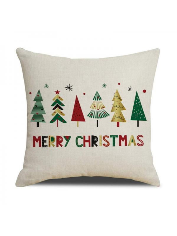 Tradition Printing Santa Claus snowman Home Decor Cotton Linen Cover pillow case 