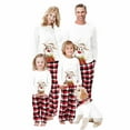 thumbnail image 4 of FAROOT Pyjamas de Noël Assortis pour la Famille Col Rond Manches Longues Hauts Pantalons à Carreaux, 4 of 5
