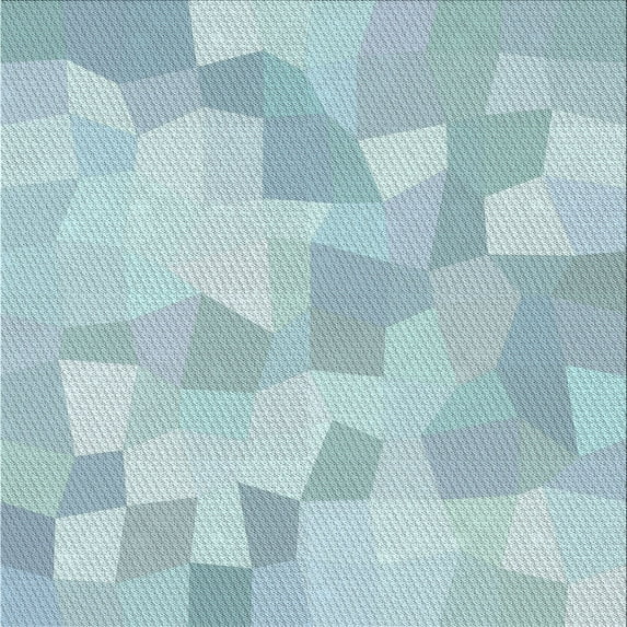 Ahgly Company Machine Washable Indoor Square Transitional Robin Egg Blue Area Rugs, 5' Square