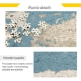 thumbnail image 2 of Dreamtimes Puzzle 1000 Pieces - Blue Retro Map - Wooden Jigsaw Puzzles for Family Games - Suitable for Teenagers and Adults, 2 of 7