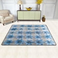 thumbnail image 2 of Blue Flowers Rugs Washable Cover Floor Rug Carpets Bathroom Decorations For Kitchen Bedroom Indoor 36"X24", 2 of 4
