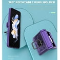 thumbnail image 3 of for Samsung Galaxy Z Flip 6  Case with Ring Magnetic Kickstand & Built-in Hinge Protection, Heavy Duty Shockproof Protective Phone Case for Samsung Galaxy Z Flip6. RJ-Purple, 3 of 16