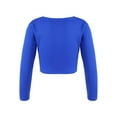 thumbnail image 2 of Yeahdor Kids Girls Long Sleeve Ballet Dance Sweater Cardigan Ballerina Training Wrap Tops, 2 of 7