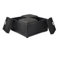 thumbnail image 1 of Simpli Home Avalon Table Basse Ottomane de Rangement à Dessus Relevable avec Quatre Plateaux Rabattables, Similicuir Noir Vieilli, 1 of 2