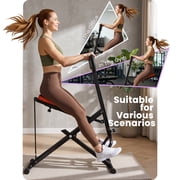 Evitormill Squat Machine with Timer, Foldable 2-in-1 Adjustable Squat Assist Trainer Machine , 330lbs Support, Black