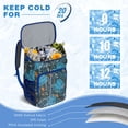 thumbnail image 3 of Botanical Leafy Soft Cooler Backpack - 20L High-Capacity, Padded Straps for Camping, Hiking, Beach, 3 of 6