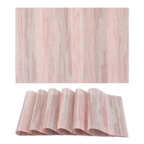 Kitchen Placemats Set of 6 Plastic Placemats for Dining Table Decor Indoor Washable Table Mat Red 17.7*11.8inch