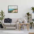 thumbnail image 2 of Stupell Industries Blue Ocean Coast Landscape Scratch Line Abstraction Nature Painting Black Framed Art Print Wall Art, 24 x 30, 2 of 7