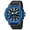 Black Blue, variant on Men's Dual Display Sport Watch – Waterproof Alloy Quartz Digital Wristwatch with Chronograph & Luminous Backlight