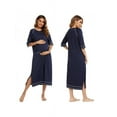 thumbnail image 6 of Women's Pajamas Round Neck Nightgown Short-sleeved Zipper Pajamas Large Size Casual Nightdress, 6 of 7