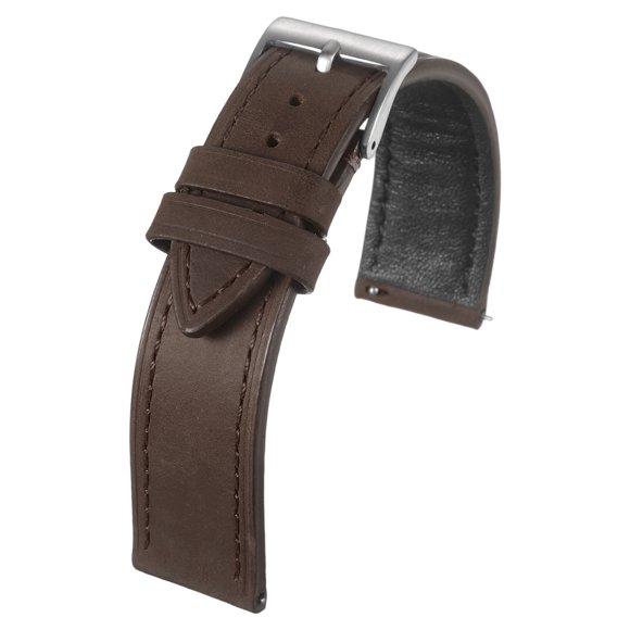 Uxcell Leather Watch Band 20mm Vintage Watch Straps with Pin Buckle, Dark Brown