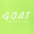 thumbnail image 6 of Wild Bobby Goat God Over All Things Inspirational/Christian Men Graphic Tee, Safety Green, X-Large, 6 of 6