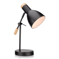 thumbnail image 1 of Bouclair Noir Lampe de bureau en bois et en métal, 1 of 6
