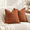 Terracotta Plaid Set of 2-20" x 20" (Pack of 2), variant on Beige & Black Plaid Set of 2, 26" x 26" (Pack of 2) Decorative Pillow Covers