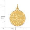 thumbnail image 3 of Auriga 14K Yellow Gold A Date To Remember Charm Pendant for Women (L-27mm, W-19mm), 3 of 6