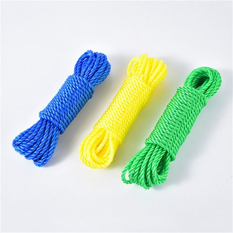Casewin 1 Pack Soft Nylon Rope, Multipurpose Durable Long Rope Craft Rope,  65.6 Feet/20M Soft Twisted Nylon Knot Tying Rope Cord, Utility Braided Rope  