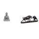 thumbnail image 1 of Estatua de mono,Estatua de Buda Mono para Interiores y Exteriores Budista,Estatua de escritorio,Figura decorativa de pelea de toros y osos,Colecciones de esculturas de toros,artesanía de, 1 of 8